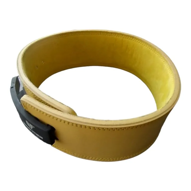 Genghis Fitness 10mm Lever Belt Leather Powerlifting Back View