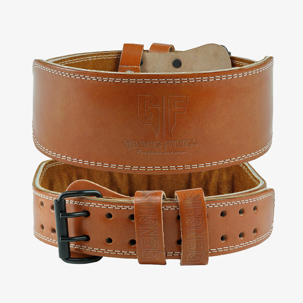 4" Weightlifting Leather Belt- Brown
