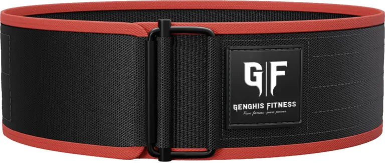 4" Nylon Weightlifting Belt-Black Red