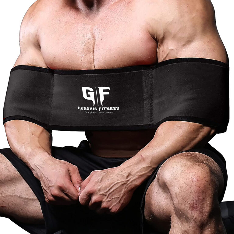 Genghis Fitness Bench Blaster Elastic Pressing Sling Worn In Use